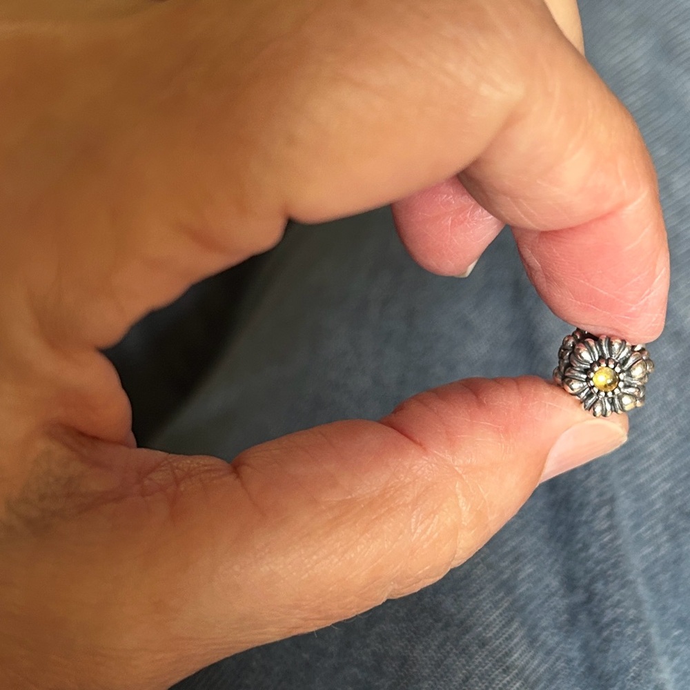 Pandora Citrine & Sterling Charm - Picture 2 of 6